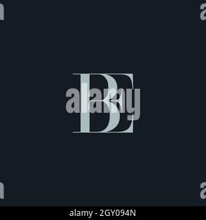 Initial BE uppercase letter icon logo Stock Vector