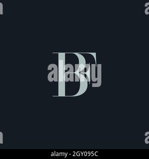 Initial BF uppercase letter icon logo Stock Vector