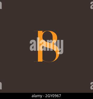 Initial BS uppercase letter icon logo Stock Vector