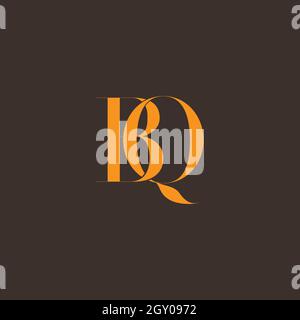 Initial BQ uppercase letter icon logo Stock Vector