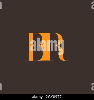 Initial BR uppercase letter icon logo Stock Vector