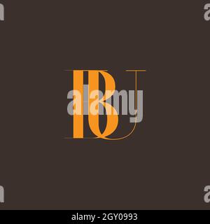 Initial BU uppercase letter icon logo Stock Vector