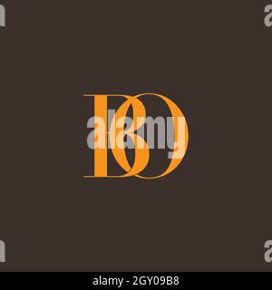 Initial BO uppercase letter icon logo Stock Vector