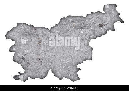 Map of Slovenia on weathered concrete Stock Photo - Alamy