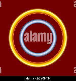 Gold wire contour ring. Design element. For the design of banners, cards and sites, for frames. Vector. Stock Vector