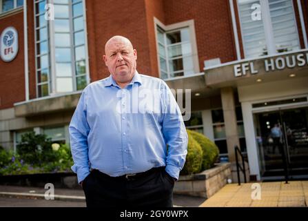 David Baldwin, Chief Executive of the English Football League (EFL) poses for a portrait outside the EFL building in Preston, Lancashire, UK Stock Photo