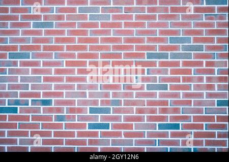 Close-up Seamless old red brick wall texture background. Stock Photo