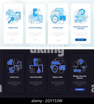 Smart home onboarding mobile app page screen Stock Vector