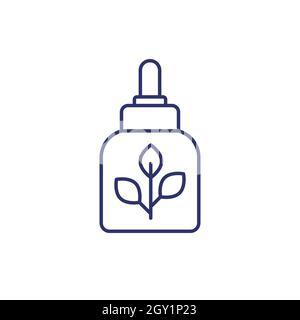 herbal homeopathic medicine line icon Stock Vector