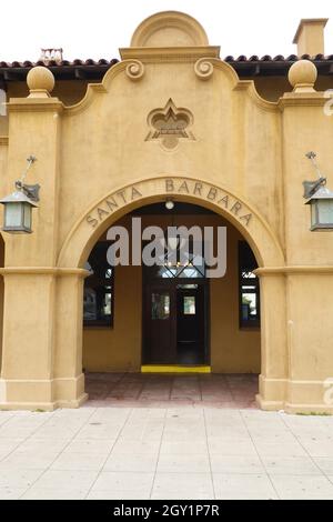 Santa Barbara rail station, California, USA Stock Photo