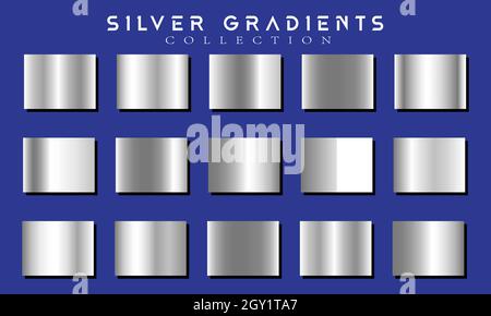 si;ver metal gradient  color background. Modern screen vector design for mobile app. Soft color gradients. Stock Vector