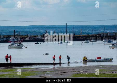 the regatta held at queenborough all tide landing in kent Stock Photo