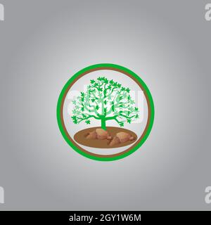 best tree logo design or best tree icon. perfect for company logo or branding and your design. Stock Vector