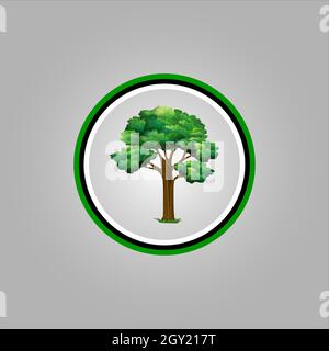 best tree logo design or best tree icon. perfect for company logo or branding and your design. Stock Vector