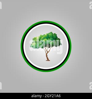 best tree logo design or best tree icon. perfect for company logo or branding and your design. Stock Vector