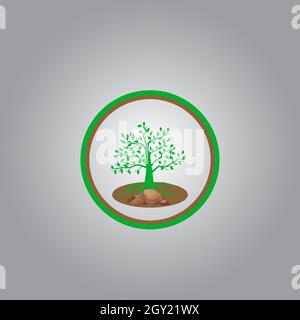 best tree logo design or best tree icon. perfect for company logo or branding and your design. Stock Vector