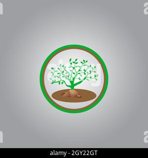 best tree logo design or best tree icon. perfect for company logo or branding and your design. Stock Vector
