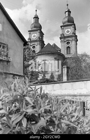 Ein Ausflug nach Amorbach, Deutsches Reich 1930er Jahre. An excursion to Amorbach, Germany 1930s. Stock Photo