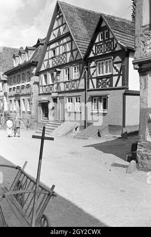 Ein Ausflug nach Amorbach, Deutsches Reich 1930er Jahre. An excursion to Amorbach, Germany 1930s. Stock Photo