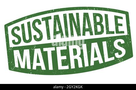 Sustainable materials grunge rubber stamp on white background, vector illustration Stock Vector