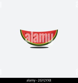 the Watermelon vector illustration with white background Stock Vector