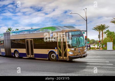 Las Vegas, NV, USA – June 7, 2021: Exterior view of Denny's