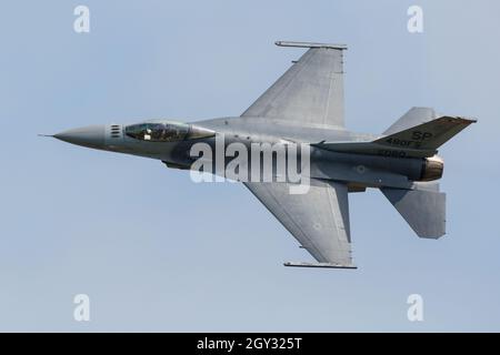 USAAF Lockheed Martin F16 Fighting Falcon Jet Fighter at RIAT Fairford Stock Photo
