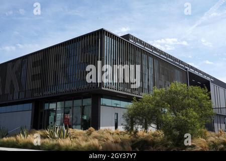 A general overall view of the UCLA Health Training Center, Wednesday, Oct. 6, 2021, in El Segundo, Calif. The arena is the Los Angeles Lakers practice facility and headquarters. Stock Photo