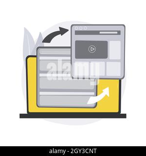 Microsites abstract concept vector illustration. Stock Vector