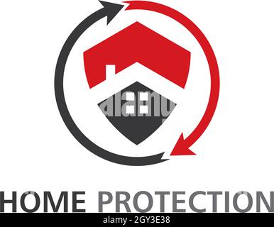 Home protection logo vector template Stock Vector