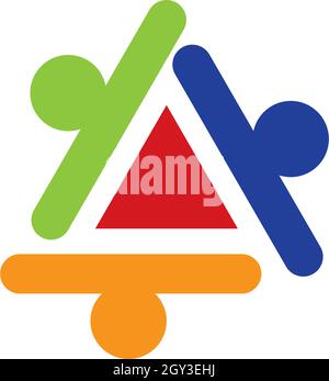 Community, network and social icon design template Stock Vector