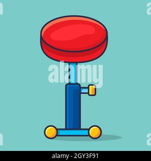 adjustable stool chair isolated cartoon vector illustration in flat style Stock Vector