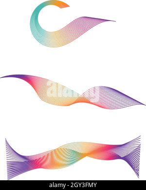 sound wave ilustration logo vector icon template Stock Vector