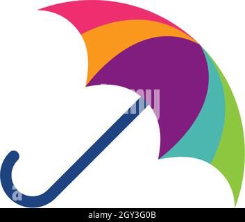 umbrella icon vector template Stock Vector