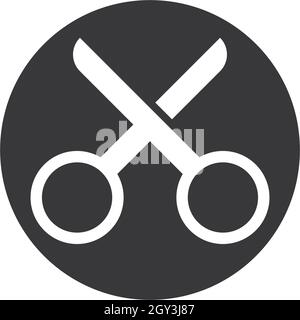 Scissor icon ilustration vector template Stock Vector
