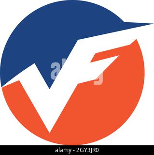 V F letter logo vector template Stock Vector