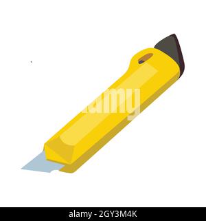 The cutter serves as a tool for cutting, peeling wires, paper vector illustrations Stock Vector