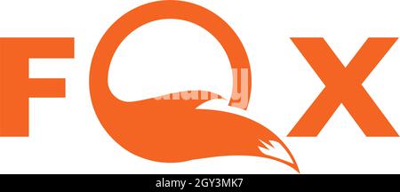 Fox letter logo vector template Stock Vector