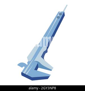 The vernier caliper is used for measuring the height of an object, equipped flat illustration. Stock Vector