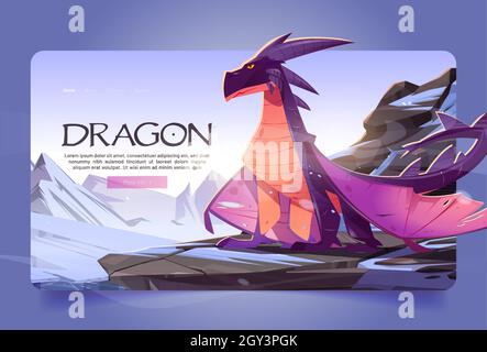 cartoon dragon landscape