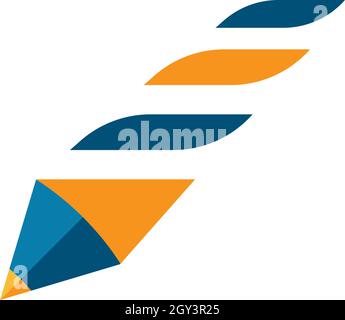 Writer pen Logo template Vector illustration Stock Vector