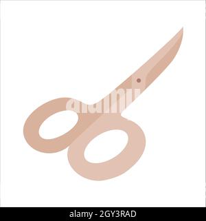 These are used for cutting thin materials, such as paper, cardboard, metal foil, textiles, ropes, and cables vector illustration Stock Vector