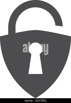 shield security Lock logo vector template Stock Vector