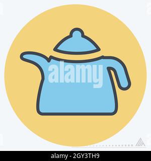 Icon Coffee Bottle - Color Mate Style - Simple illustration, Editable stroke, Design template vector, Good for prints, posters, advertisements, announ Stock Vector