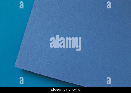 Abstract blue layered color paper background Stock Photo