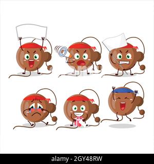 Mascot design style of firecracker ball character as an attractive supporter. Vector illustration Stock Vector