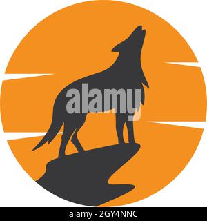 Wolf Logo vector Template Stock Vector