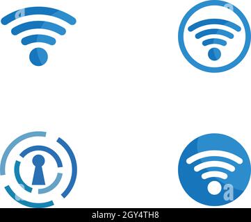 wireless Logo Template vector illustration Stock Vector