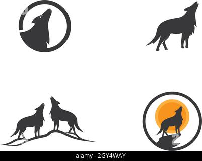 Wolf Logo vector Template Stock Vector