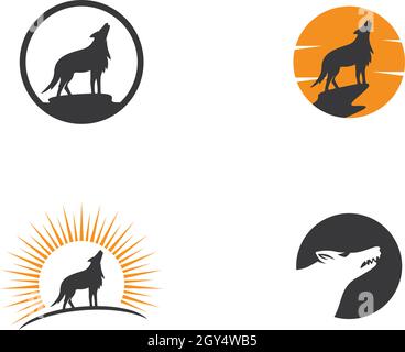 Wolf Logo vector Template Stock Vector